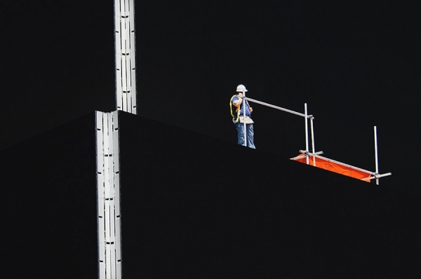 Photograph Mitchell Funk Hard Hat on One Eyeland